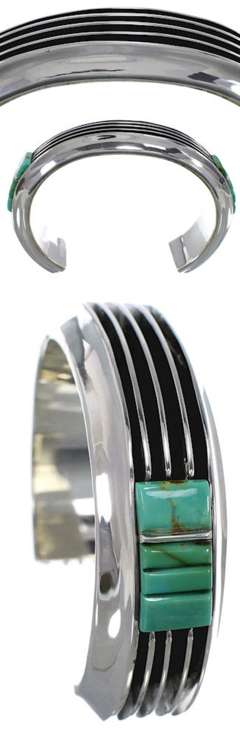 Southwest Jewelry Sterling Silver Turquoise Cuff Bracelet EX27418